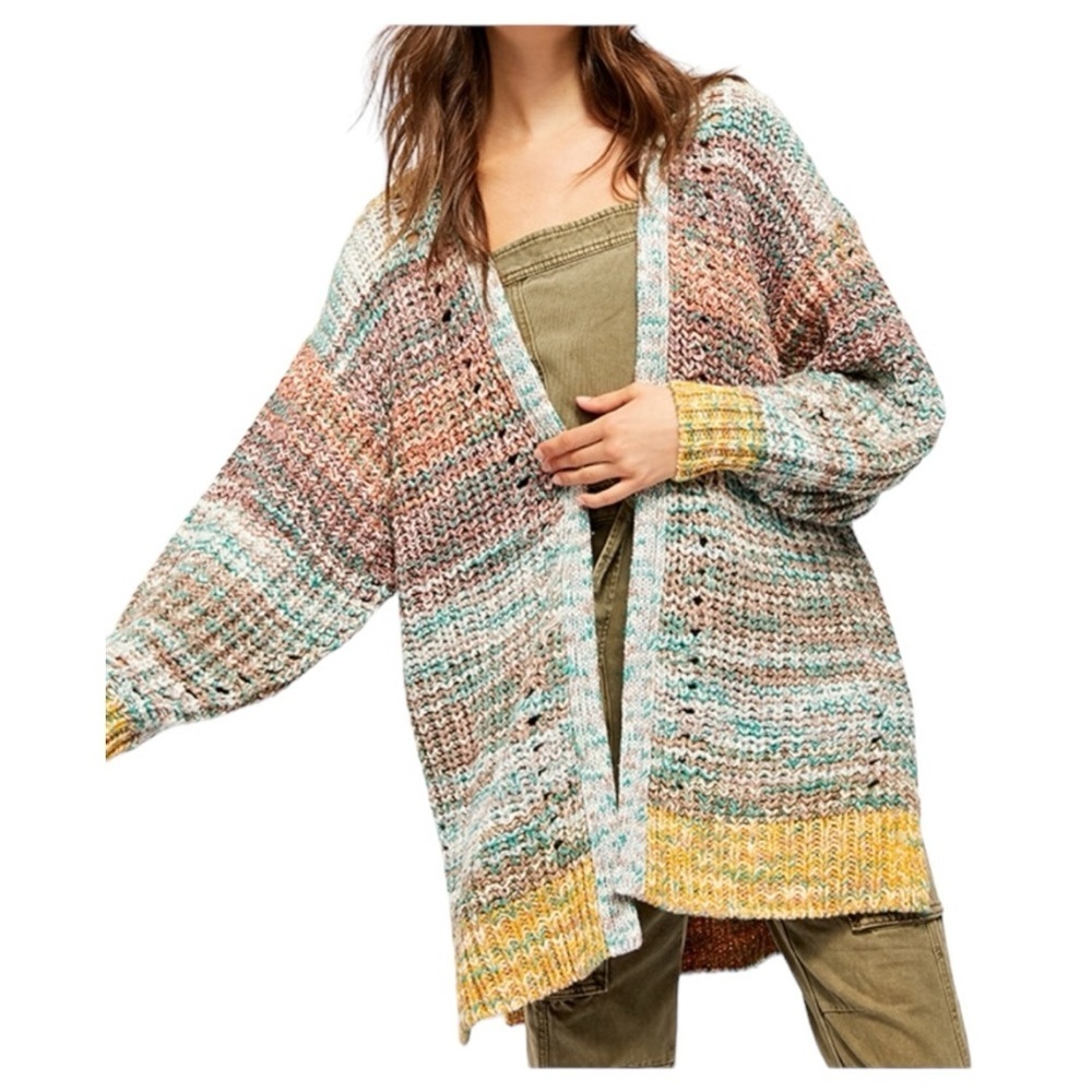 Free People Dreaming Again Open Front Cardigan S